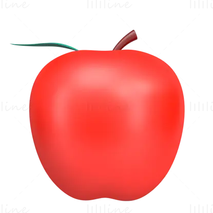 Значок Apple 3d 01