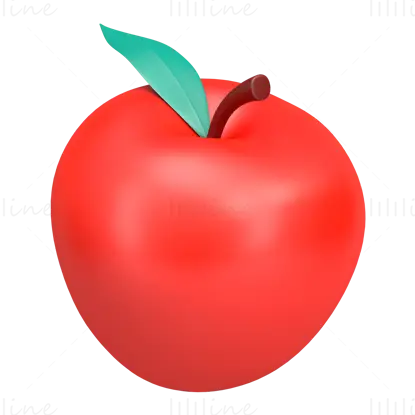 Значок Apple 3d 03