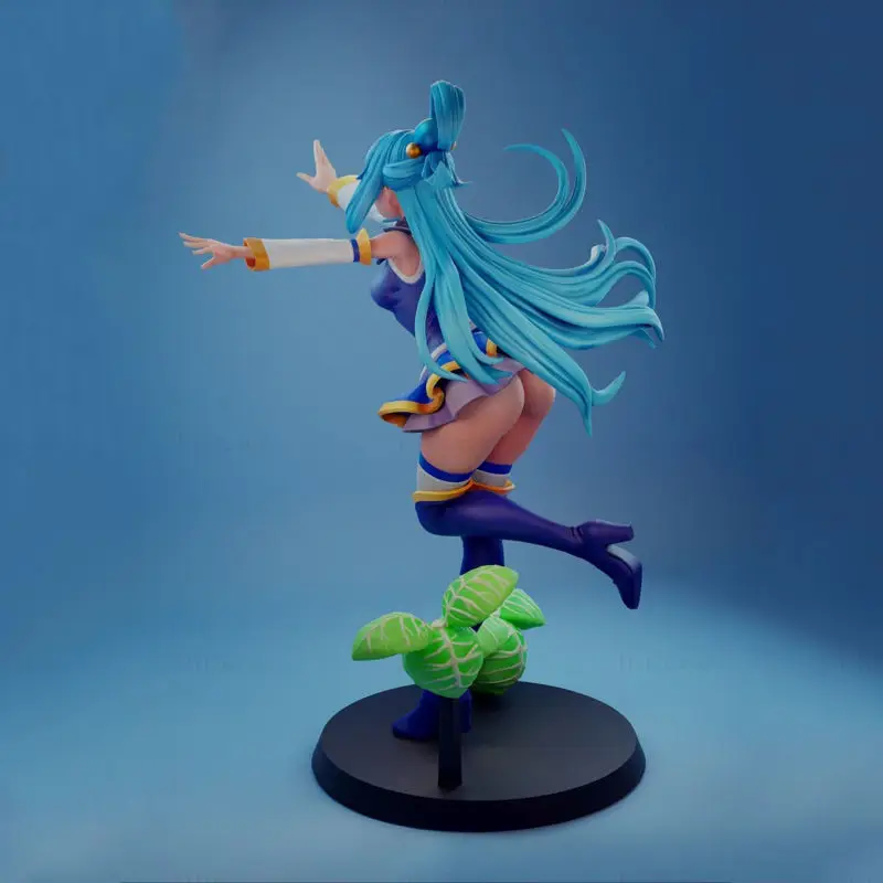 Aqua NSFW Anime Figurine 3D Print Model STL