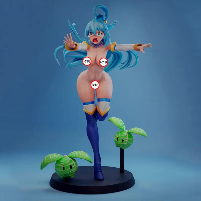 Aqua NSFW Anime Figurine 3D Print Model STL