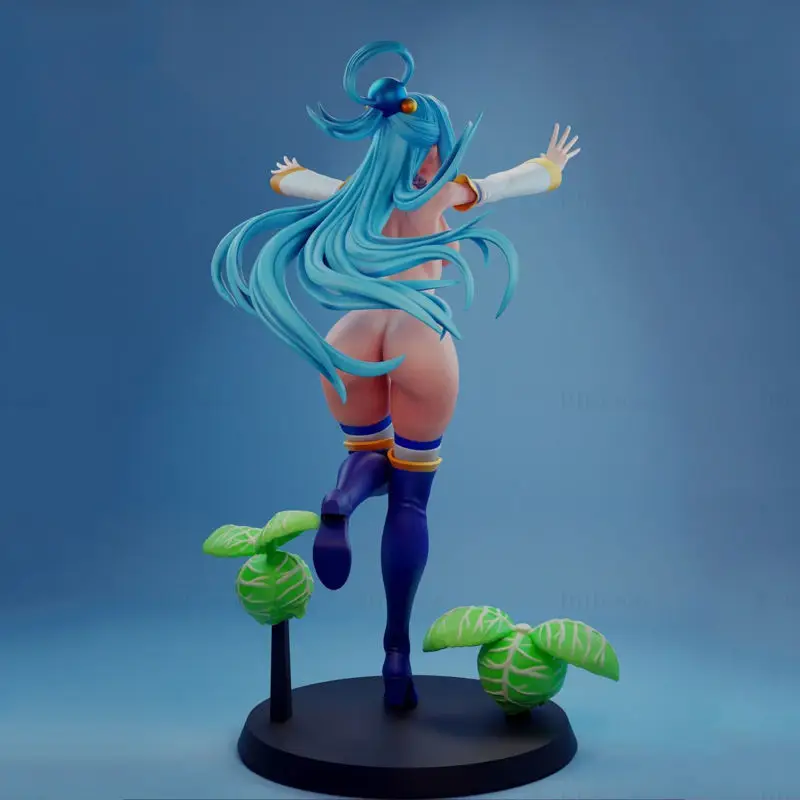 Aqua NSFW Anime Figurine 3D Print Model STL