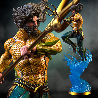 Aquaman 3D-model klaar om STL af te drukken