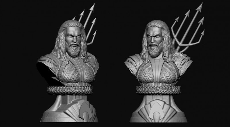 Modèle d'impression 3D d'Aquaman Buste STL