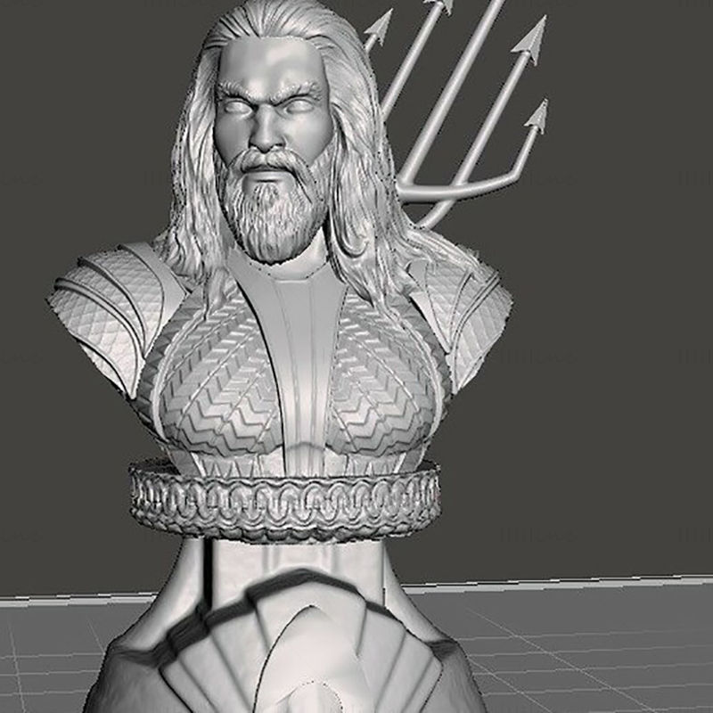 Modèle d'impression 3D d'Aquaman Buste STL