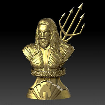 Aquaman 3D nyomtatási modell Bust STL