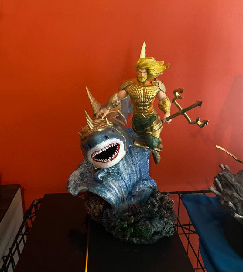 Aquaman e Shark modelo de impressão 3D STL
