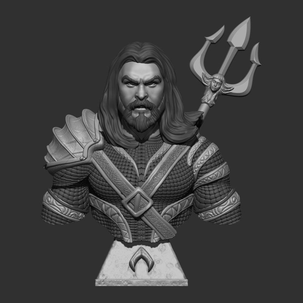 Aquaman Bust STL 3D Printing Model