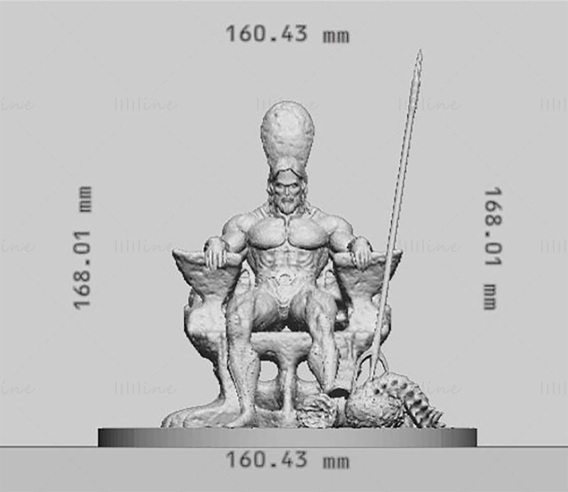 Aquaman on Throne 3D nyomtatási modell STL