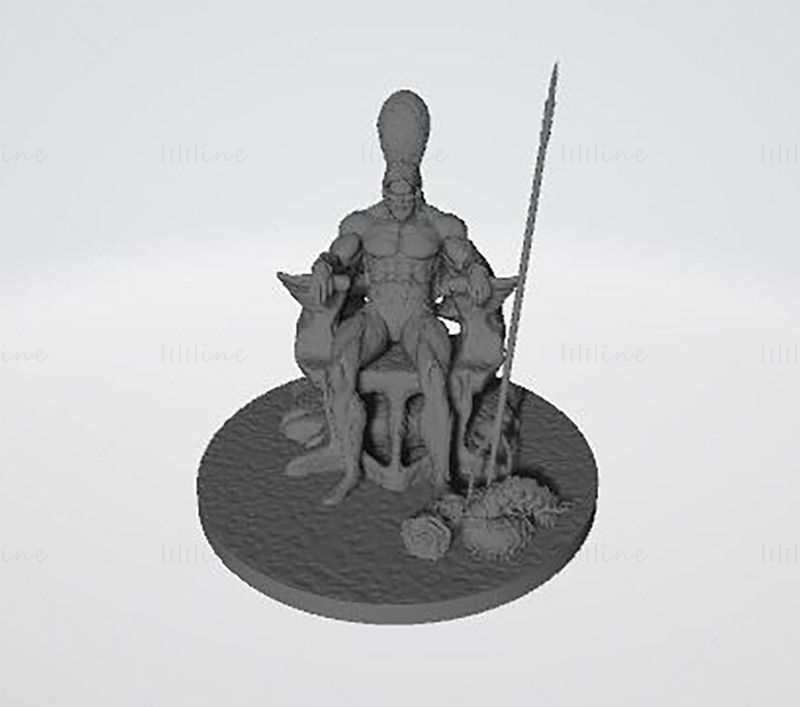 Aquaman on Throne 3D Printing Model STL