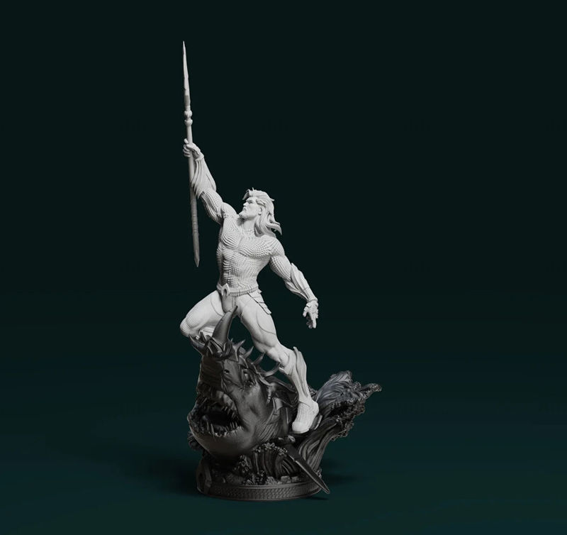 Aquaman-standbeeld 3D-model klaar om STL af te drukken