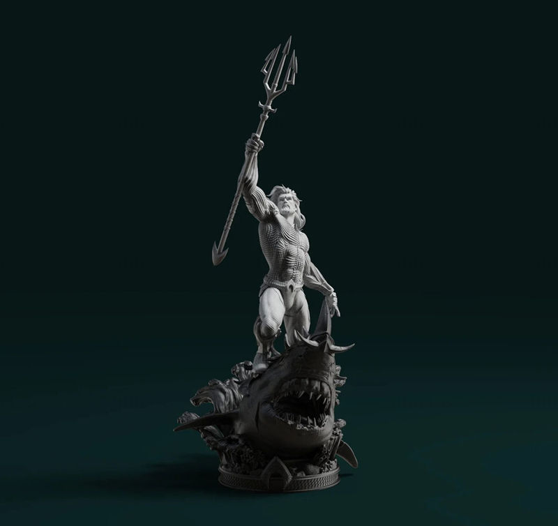 Aquaman Statue Model 3D gata de imprimat STL
