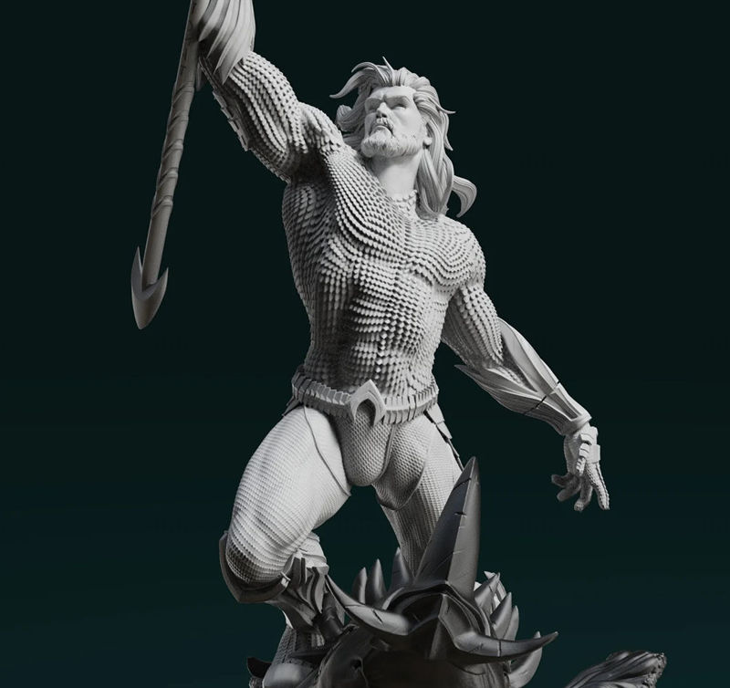 Statue d'Aquaman modèle 3D prêt à imprimer STL