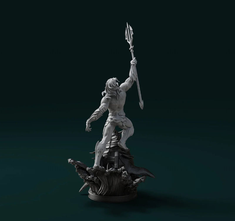 Aquaman-standbeeld 3D-model klaar om STL af te drukken