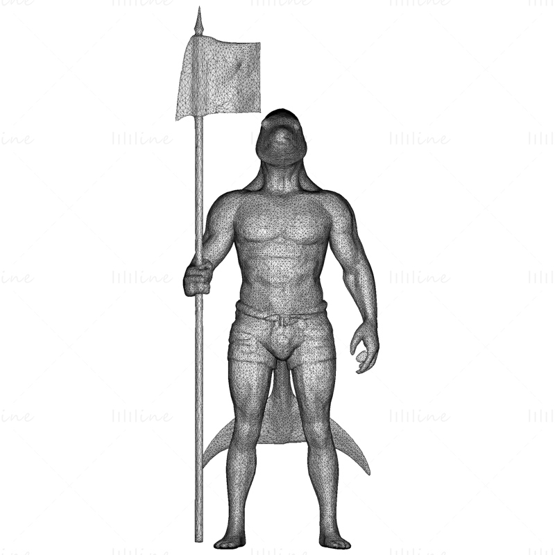 水下战士与海洋守护者 3D 打印模型系列