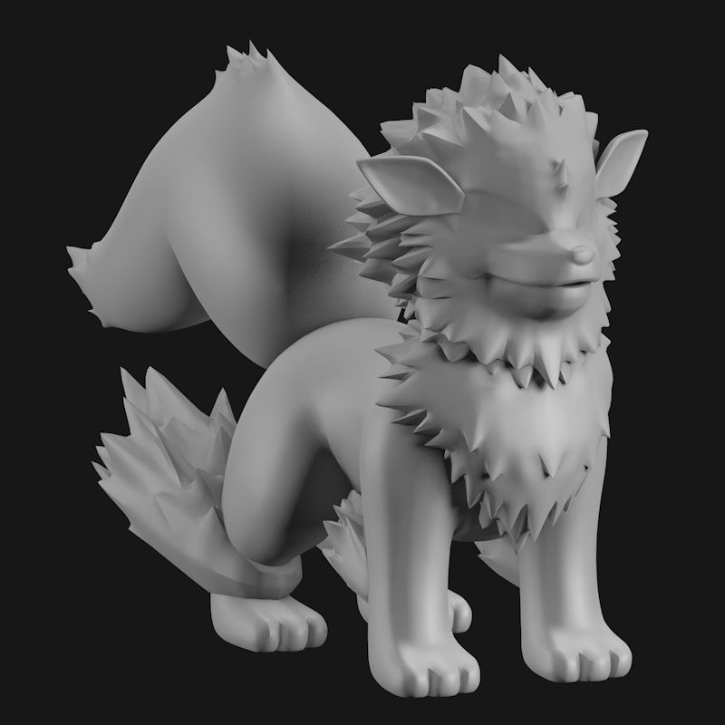 Arcanine 3D tiskový model STL, Pokémon