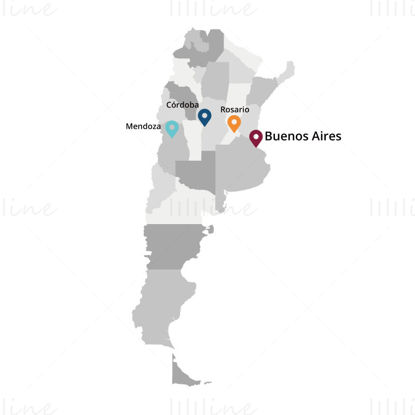 Argentina map vector
