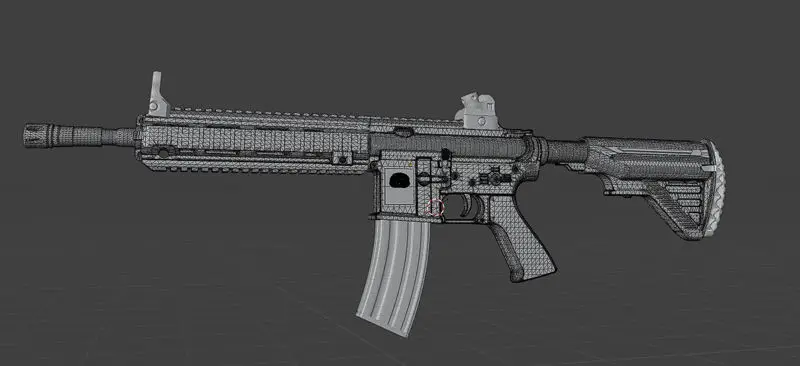 Arma M416 modelo 3d