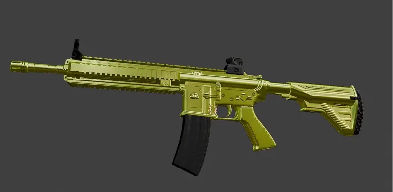 Arma M416 modelo 3d