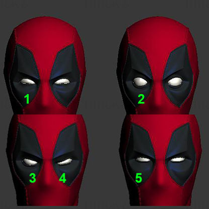 Modelo 3D de Máscara DeadPool Blindada Pronto para Imprimir STL
