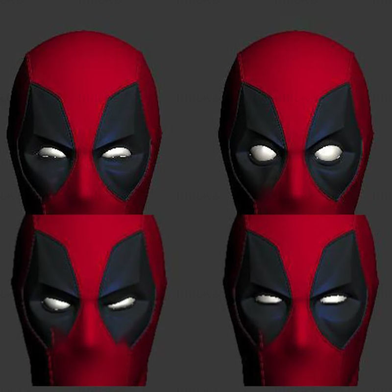 Armored DeadPool Mask 3D Model Ready to Print STL