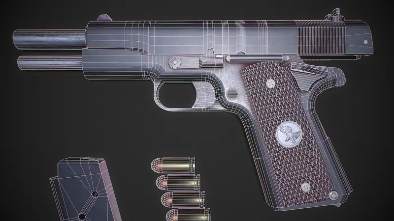Pistolet de l'armée modèle 3D