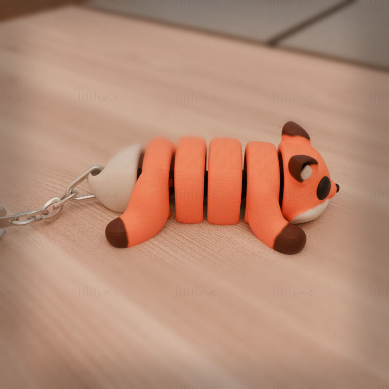 ARTICULATED FOX KEYCHAIN 3D PRINTING MODEL STL