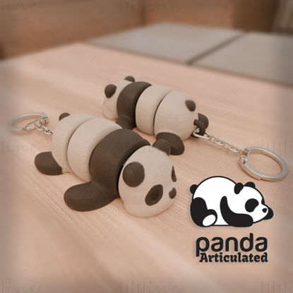 ARTICULATED PANDA KEYCHAIN 3D PRINTING MODEL STL