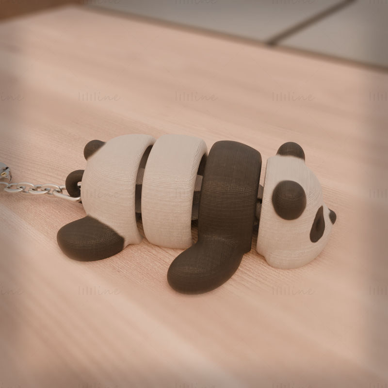 ARTICULATED PANDA KEYCHAIN 3D PRINTING MODEL STL