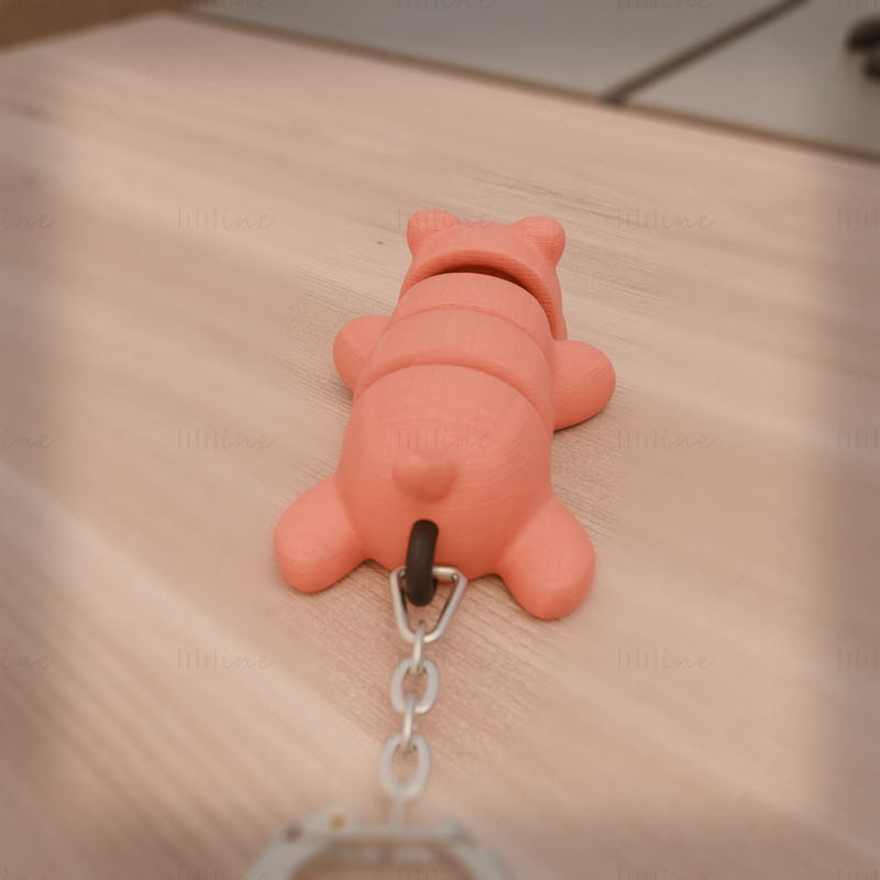 ARTICULATED PIG KEYCHAIN 3D PRINTING MODEL STL