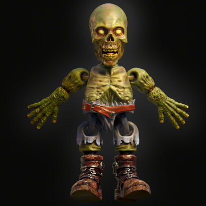 Articulated zombie toy 3d printing model STL