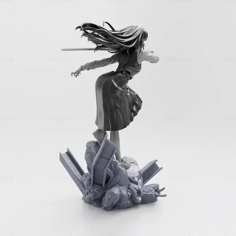 三鷹アサ - チェンソーマン 3D プリントモデル STL