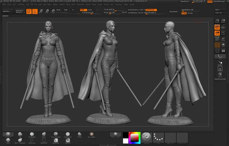 Asajj Ventress - 3D tiskalni model Vojne zvezd STL