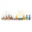 ASEAN famous buildings group vector