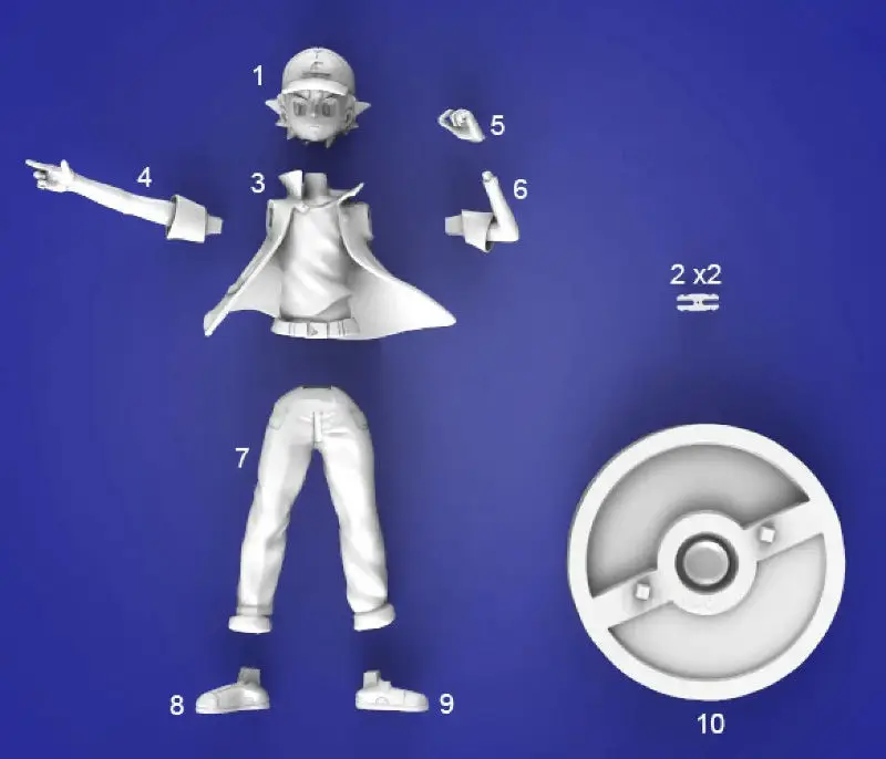小智 宝可梦 3D 打印模型 STL 文件