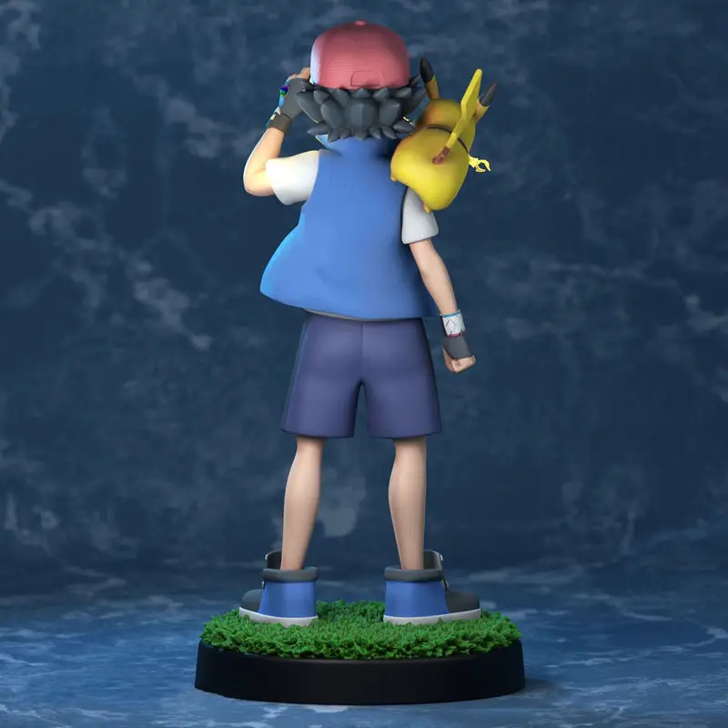 Ash - Satoshi and Pikachu - Pokemon Journeys Figure 3D Printing Model STL