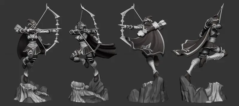 Ashe - League of Legends 3D Print Model STL Файлы