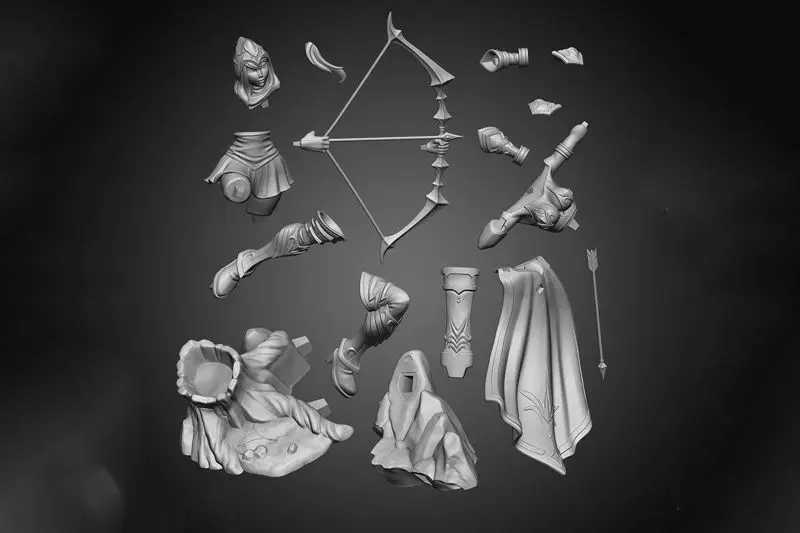 Ashe - League of Legends 3D Print Model STL Файлы