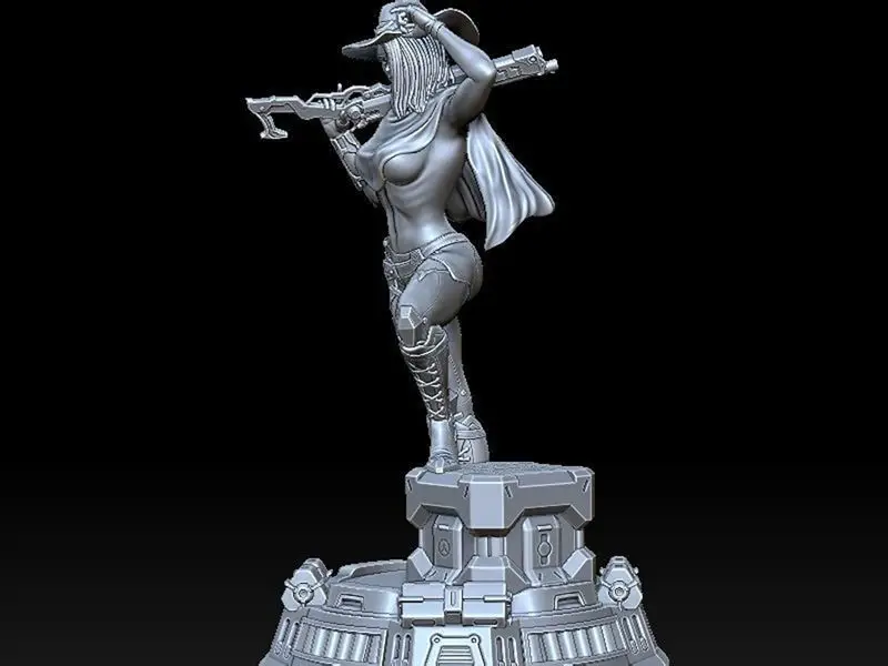 Ashe Overwatch 3D Model Baskıya Hazır