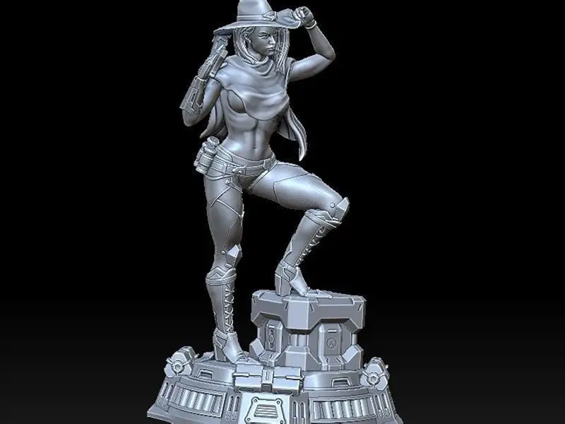 Ashe Overwatch 3D Model Baskıya Hazır
