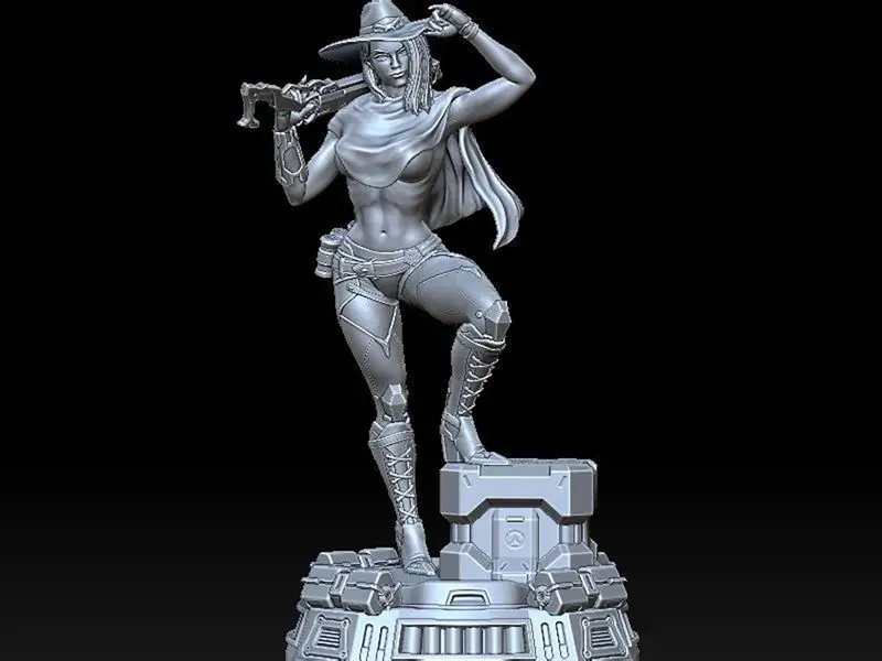 Ashe Overwatch 3D Model Baskıya Hazır