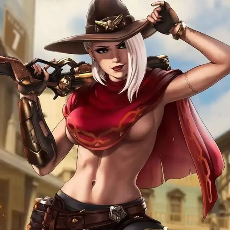 Ashe Overwatch 3D Model Baskıya Hazır