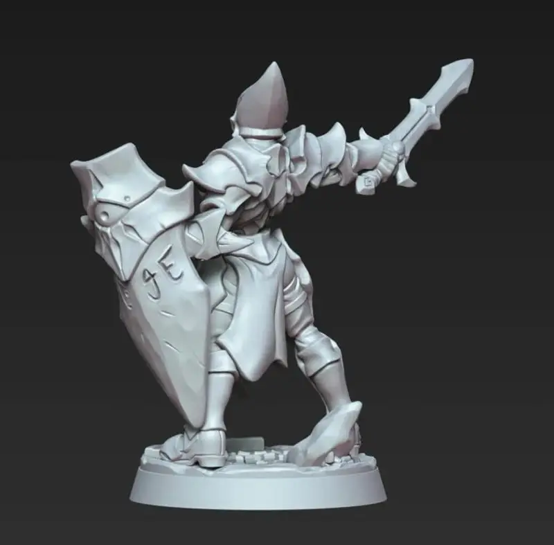Ashen Inquisitor női D miniatűr 3D nyomtatási modell