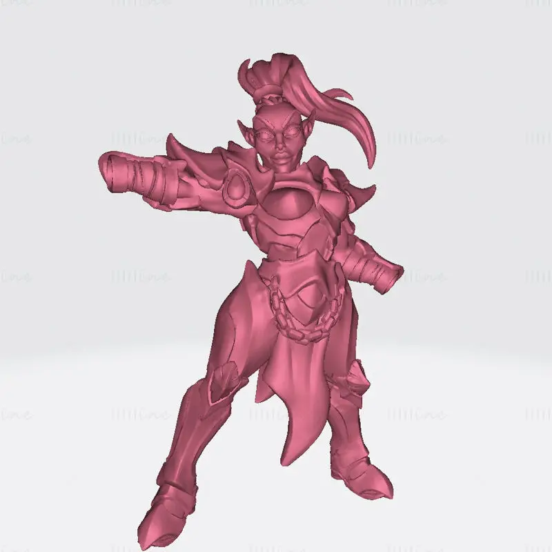 Ashen Inquisitor női D miniatűr 3D nyomtatási modell