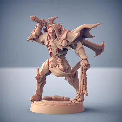 Ashen Inquisitor Male B miniatűr 3D Print Modell