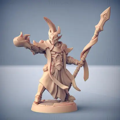 Ashen Priest Male F Miniatures 3D Model Ready to Print