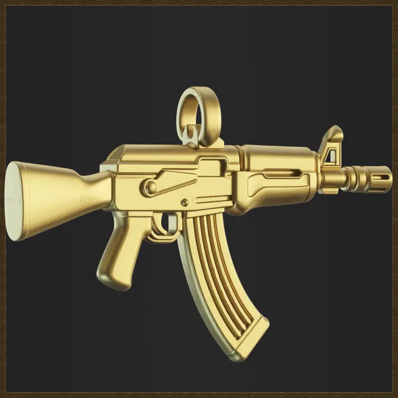 Sturmgewehr-Anhänger-Schmuckdesign 3D-Druckmodell