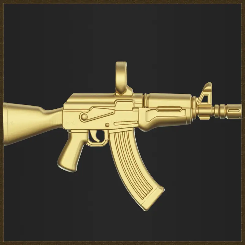 Sturmgewehr-Anhänger-Schmuckdesign 3D-Druckmodell