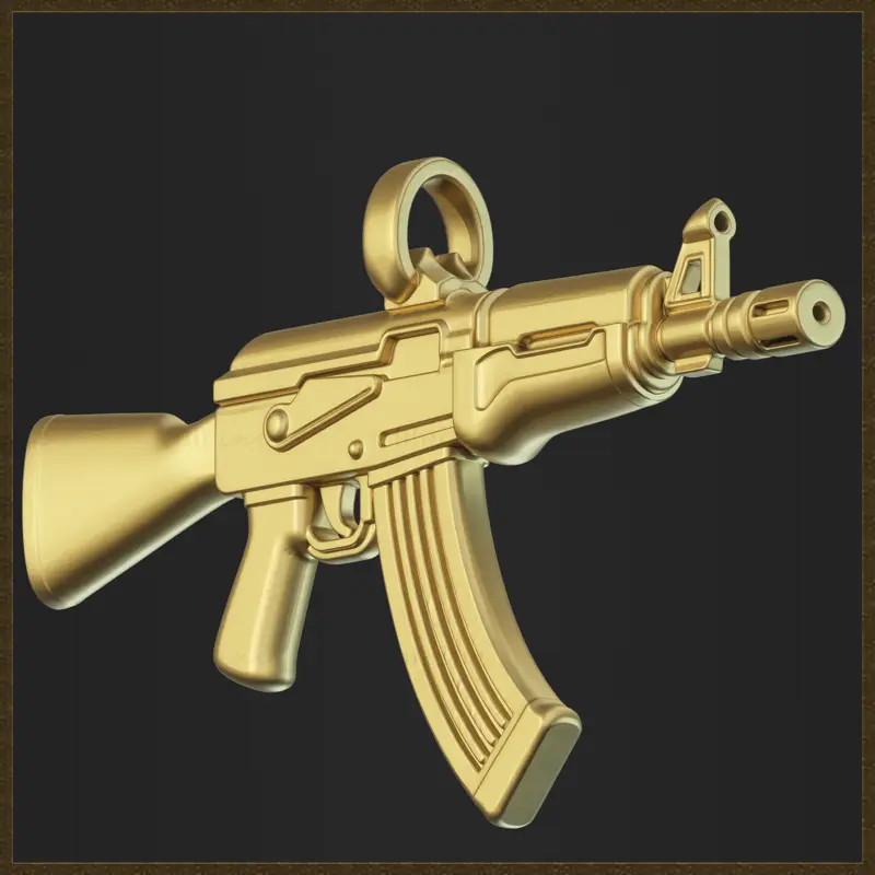 Sturmgewehr-Anhänger-Schmuckdesign 3D-Druckmodell