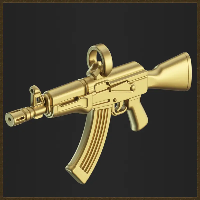 Sturmgewehr-Anhänger-Schmuckdesign 3D-Druckmodell