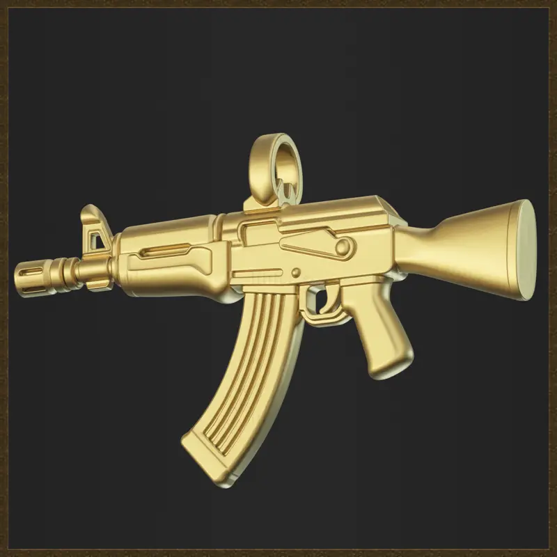 Sturmgewehr-Anhänger-Schmuckdesign 3D-Druckmodell
